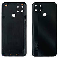 Задня кришка Realme C25, C25s (чорна зі склом камери)
