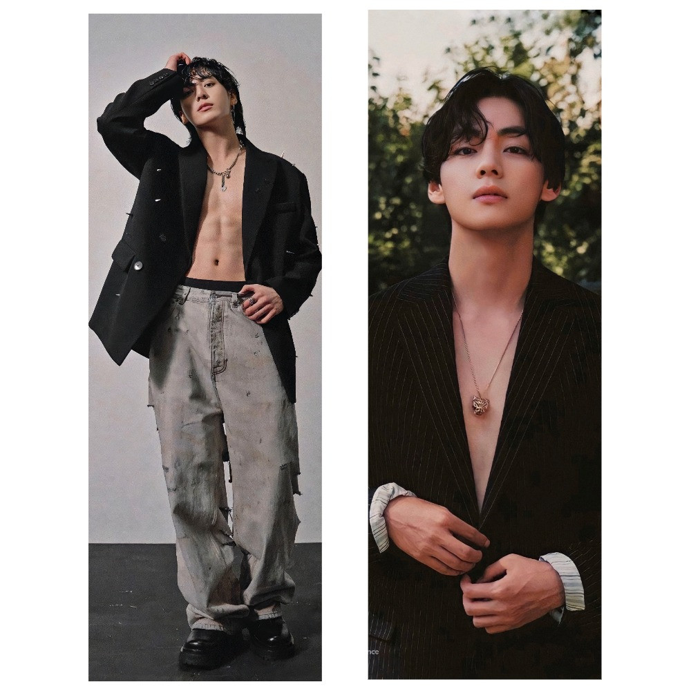 Дакімакура 150х50 см Чонгук + Ві Кім Техьон BTS JungKook Taehyung Подушка з наволочкою двостороння