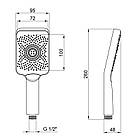 Qtap Rucni Лійка для ручного душу 145x90 мм прямокутна QTRUCA145S1GRP Graphite, фото 2