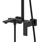 Душова система універсальна Qtap Gemini на три споживачі (з виливом) QTGEM111BLM45686 Black Matt, фото 3