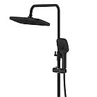 Душова система універсальна Qtap Gemini на три споживачі (з виливом) QTGEM111BLM45686 Black Matt, фото 4