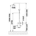 Душова система універсальна Qtap Aries на три споживачі (з виливом) QTARI111CRM45560 Chrome, фото 2
