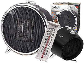 Керамічний обігрівач Adler AD 7742 — 1500 Вт, 2 режими, термостат, захист від перегріву