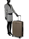Валіза велика L поліпропілен беж 75х48х31+5см/108л/4.5кг/Worldline 292, фото 10