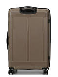 Валіза велика L поліпропілен беж 75х48х31+5см/108л/4.5кг/Worldline 292, фото 3