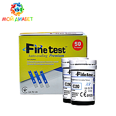 Тест-смужки Finetest premium 50 шт. у 2 флаконах по 25 шт. у пакованні