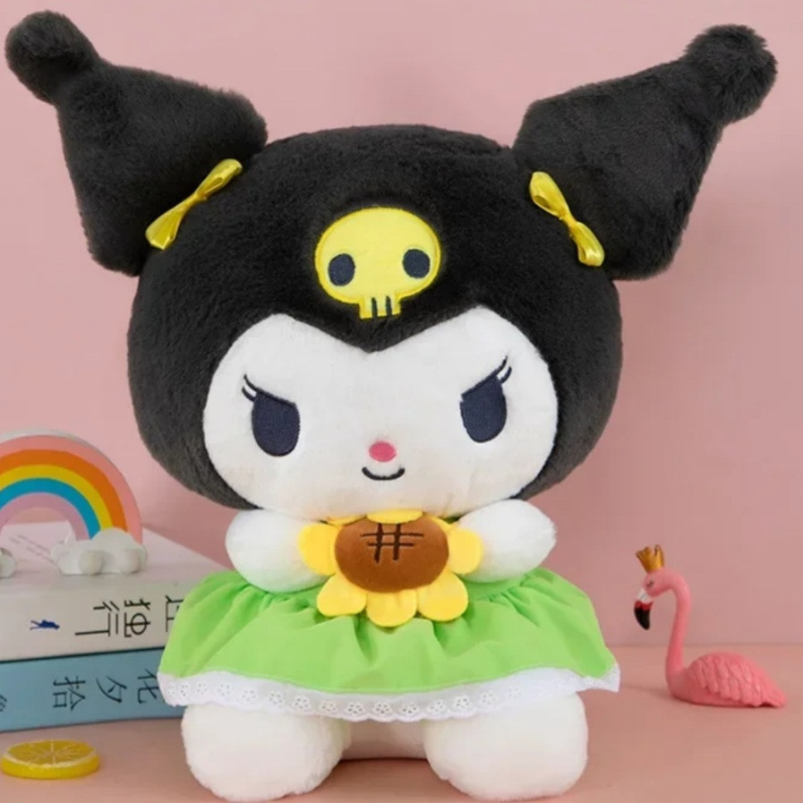 М'яка іграшка Куромі в сукні Аніме персонаж Kuromi Melody Hello Kitty Чорна 25см, фото 1