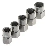 Набір спеціальних ударних голівок для злизаних гайок (9-19 мм)11 шт. V08081, фото 2