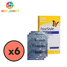 Тест смужки Freestyle Optium 300 шт. в пластинках по 50 шт. в упаковці