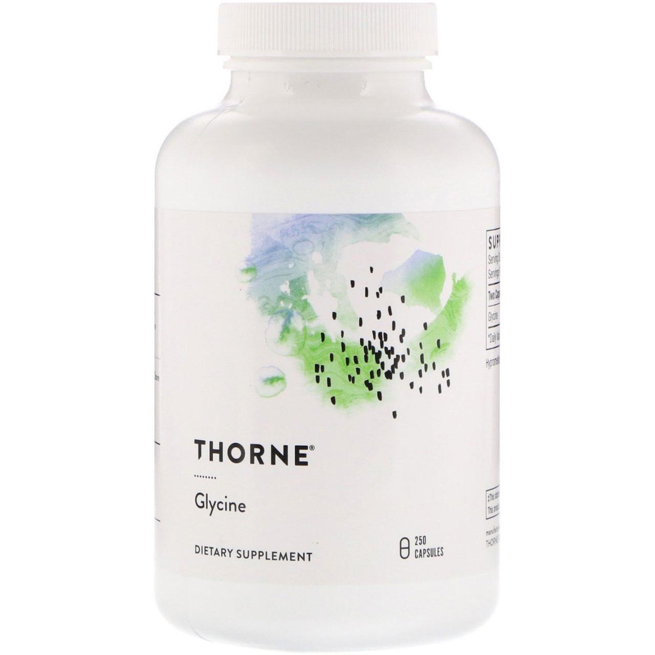Гліцин Thorne Research (Glycine) 500 мг 250 капсул BX097