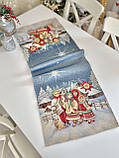 Наперон на стіл Новорічний, 37x100 см., гобелен золотий люрекс, фото 6
