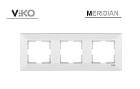 Рамка 3-я горизонтальная белая VIKO MERIDIAN