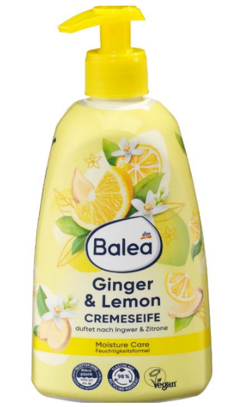 Рідке крем-мило для рук у дозаторі Balea Ginger Lemon 500мл 4066447377026