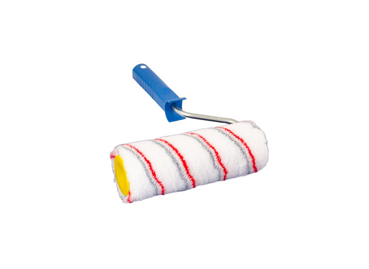 Валик малярний MASTERTOOL Multicolor 48/180/11 мм Ø 8 мм із ручкою 92-5703-P, фото 1