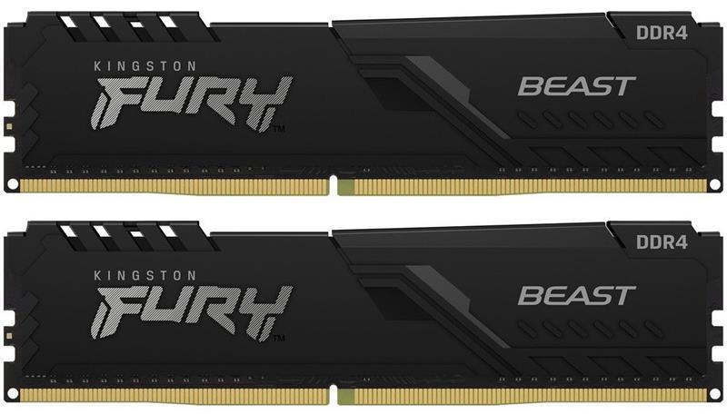 Оперативна пам'ять DDR4 2x16GB/3200 Kingston Fury Beast Black (KF432C16BBK2/32)