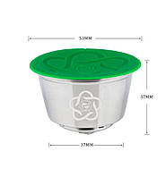 Покращена багаторазова металева капсула для кавоварки Krups Nescafe Dolce Gusto Дольче густо ICafilas CCGLEBDG04