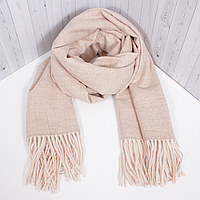 Палантин жіночий пудровий 240801-17 великий теплий