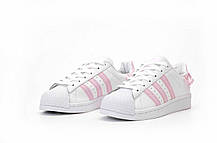 Жіночі Кросівки Adidas Superstar Knotted Rope White Pink / Адідас Суперстар Ноттед Роуп Білі з Рожевим, фото 6