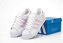 Жіночі Кросівки Adidas Superstar Knotted Rope White Pink / Адідас Суперстар Ноттед Роуп Білі з Рожевим, фото 5