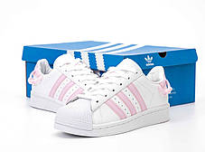 Жіночі Кросівки Adidas Superstar Knotted Rope White Pink / Адідас Суперстар Ноттед Роуп Білі з Рожевим, фото 4