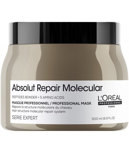 Маска для молекулярного відновлення структури пошкодженого волосся L'Oreal Absolut Repair Molecular Mask 500 мл, фото 1