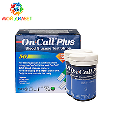 Тест-смужки On Call Plus 50 шт. у 2 флаконах по 25 шт. у пакованні
