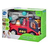 Пожежна машина E9998-HL фігурки, пожежний інвентар, звук, світло, на батарейці, коробці, 25-18,5-12см, фото 5