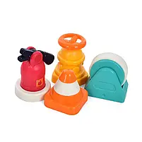 Пожежна машина E9998-HL фігурки, пожежний інвентар, звук, світло, на батарейці, коробці, 25-18,5-12см, фото 3