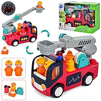 Пожежна машина E9998-HL фігурки, пожежний інвентар, звук, світло, на батарейці, коробці, 25-18,5-12см, фото 7