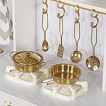 Дитяча кухня дерев'яна ігрові AVKO Мессіна Вода звукові та світлові ефекти + аксесуари, фото 3