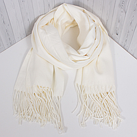 Палантин жіночий 240803-30 великий кольору слонової кістки