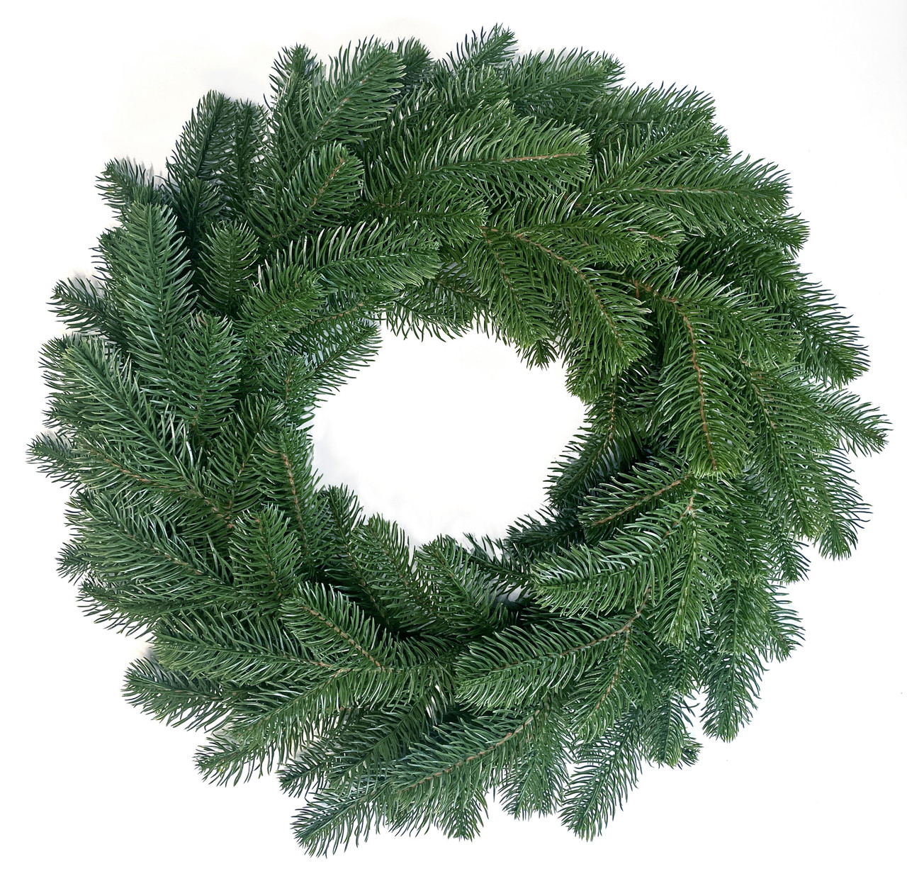 Вінок хвойний різдвяний Lux литий d-50 см зелений