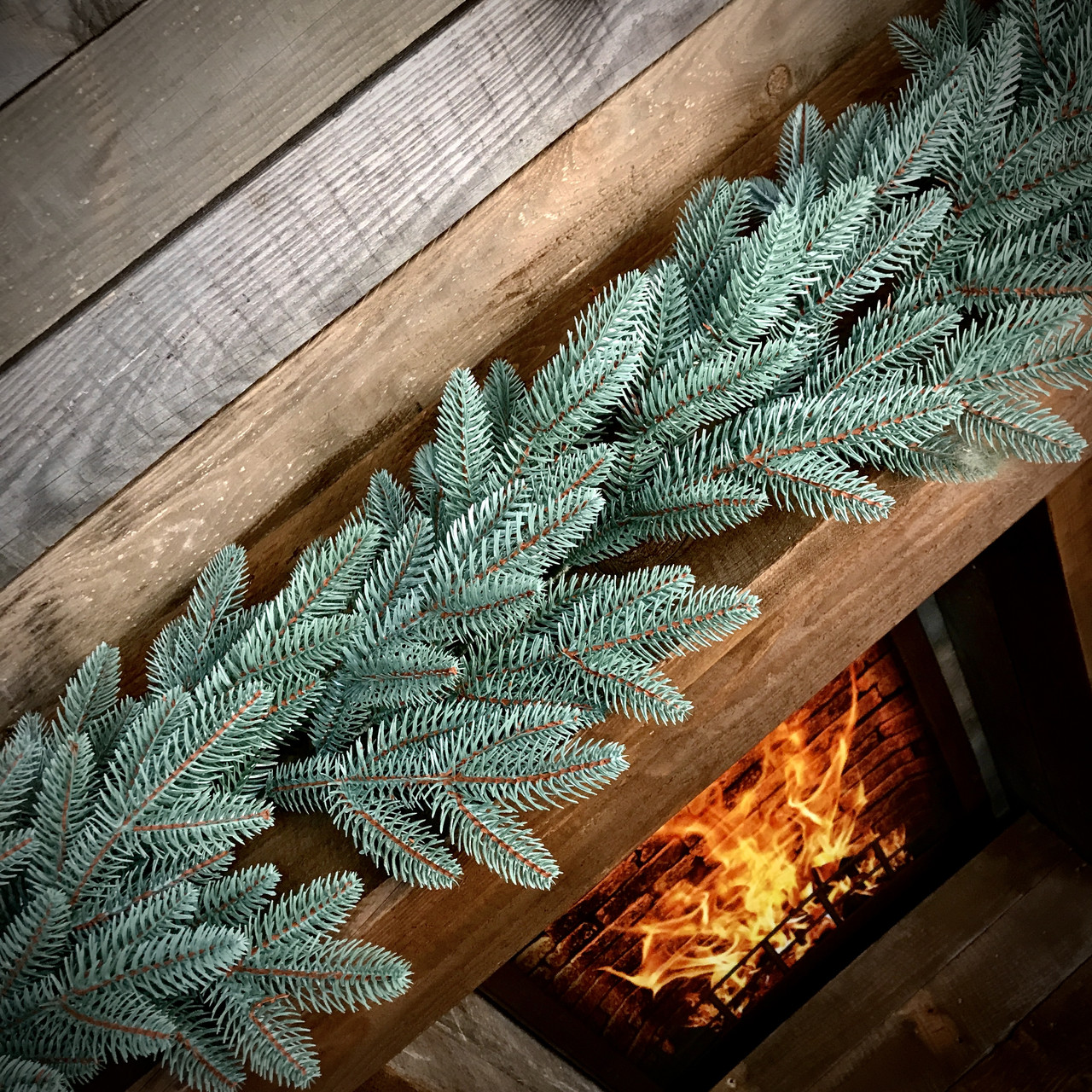 Гірлянда хвойна Classic лита 1,2 м блакитна, фото 1