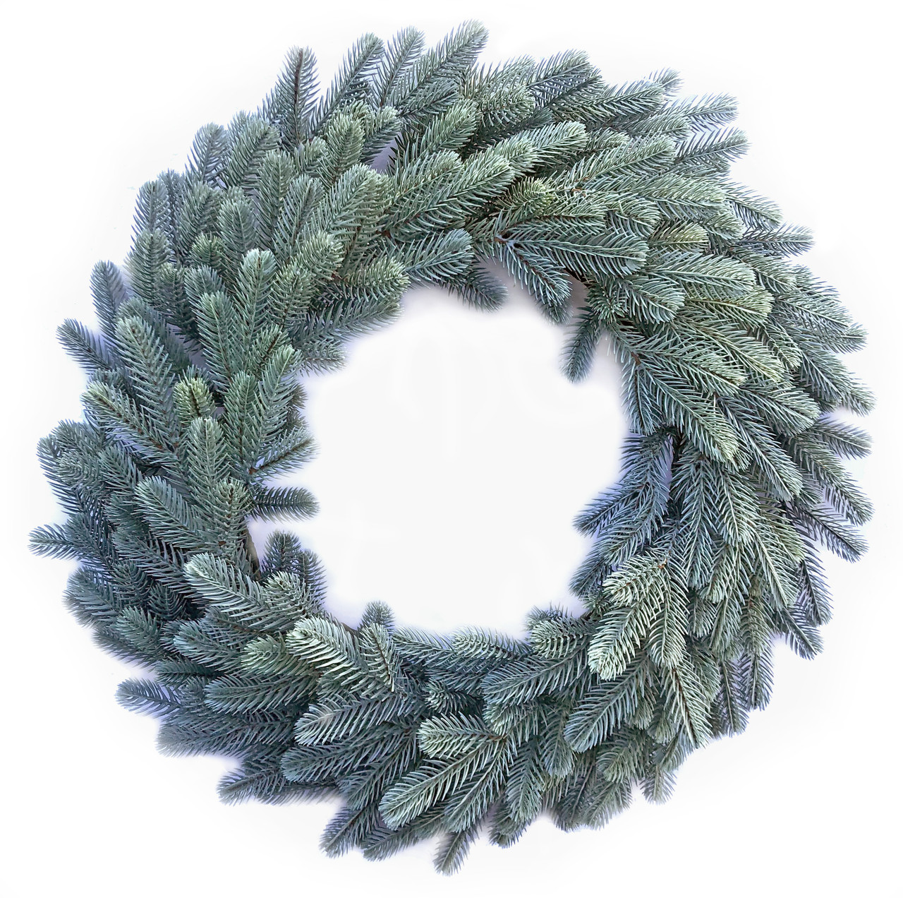 Вінок хвойний різдвяний Traditional литий d-50 см блакитний, фото 1