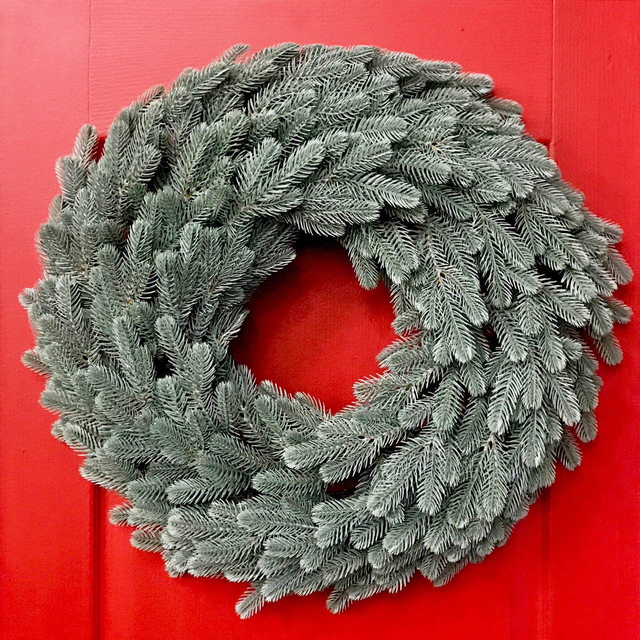 Вінок хвойний різдвяний Traditional литий d-60 см блакитний, фото 1