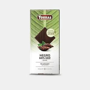 Шоколад веганський безглютеновий чорний без цукру 60% ,100г Torras