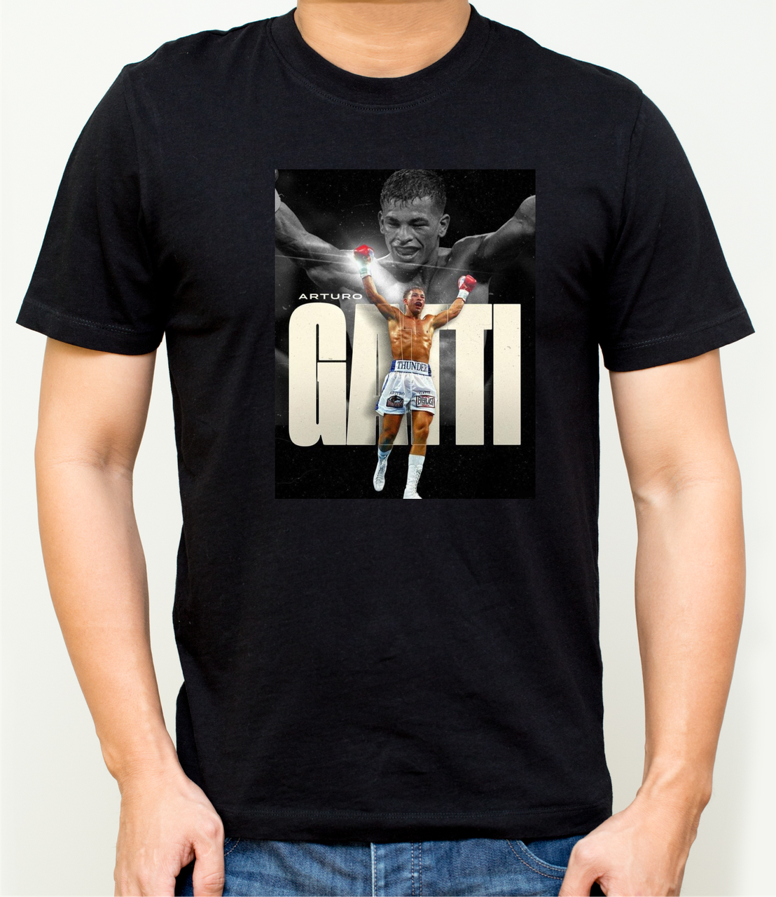 Спортивні чоловічі футболки для боксу,футболка принт Артуро Гатті (Arturo Gatti), футболки боксери розмір S, фото 1