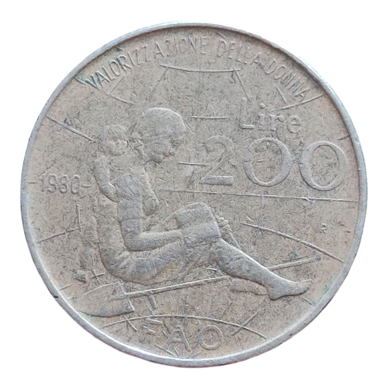 Італія 200 лір, 1980 ФАО - Міжнародний рік жінок