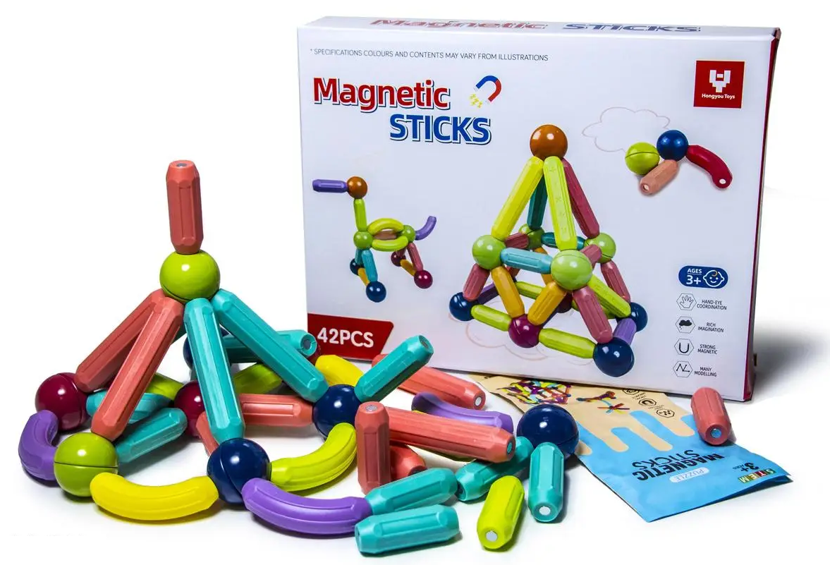Магнітний конструктор MAGNETIC STICKS на 42 деталі