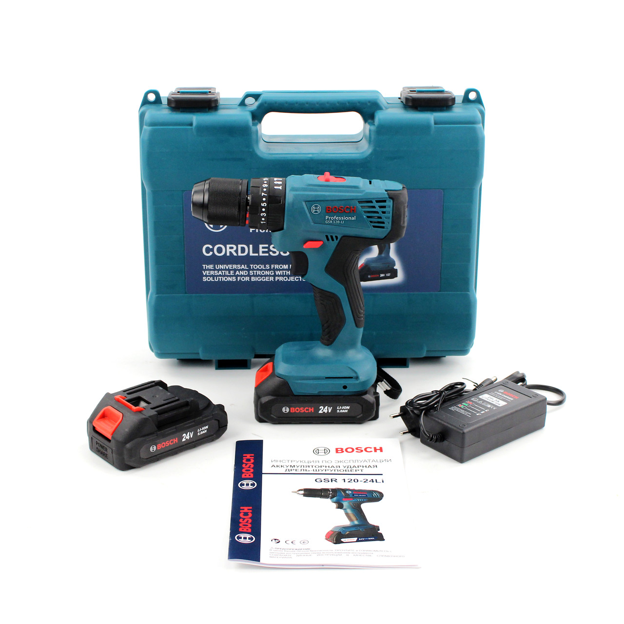 Акумуляторний шуруповерт Bosch GSR 120-24LI (24V 5Ah) АКБ шуруповерт Bosch