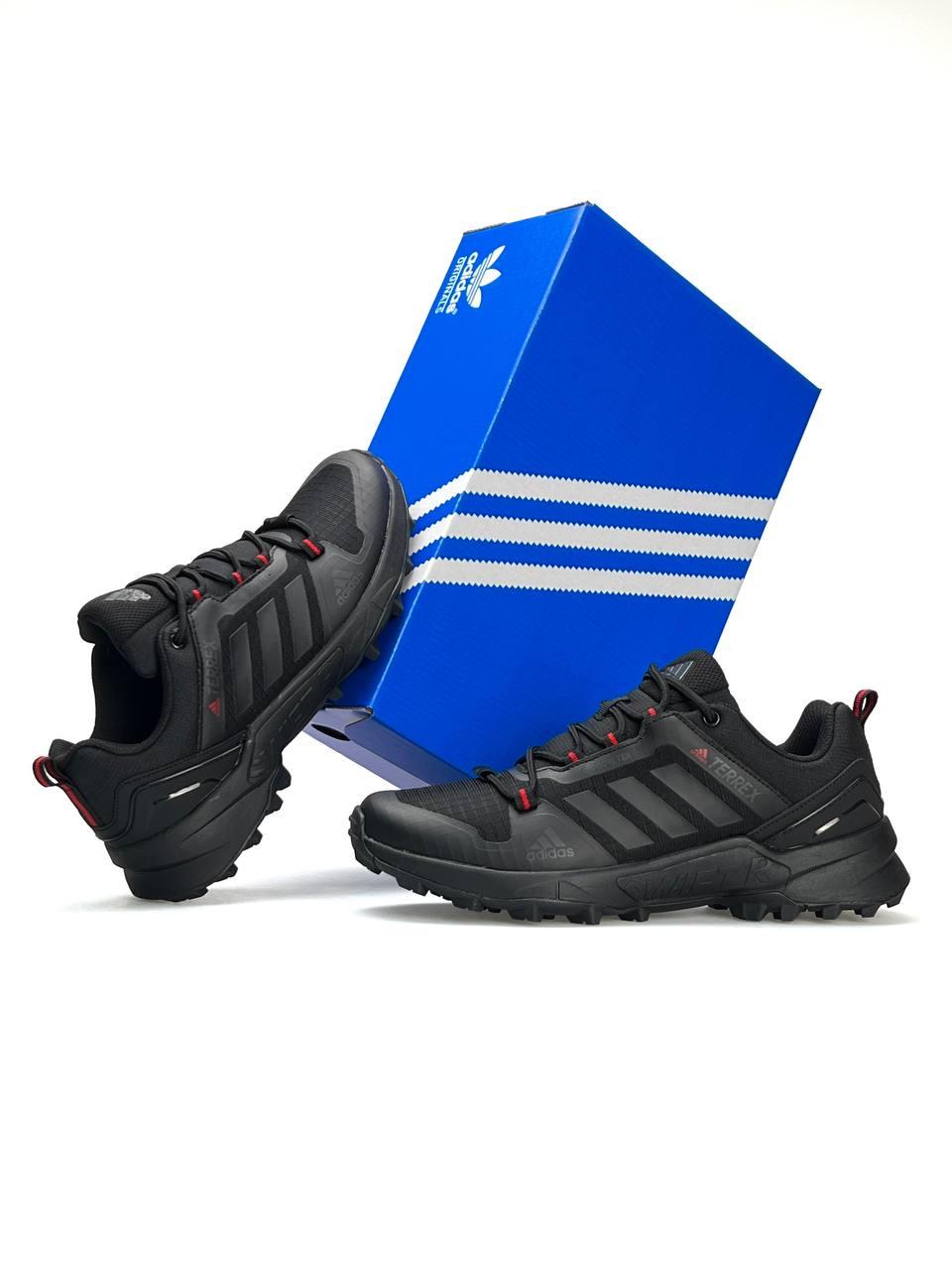 Чоловічі кросівки Adidas Terrex Swift R Black Red, кеди Адідас текстиль водонепроникний. нейлон. Чоловіче взуття