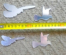 Акрилові дзеркальні наклейки Птахи дзеркальні набір 9 шт Б154-9, фото 5