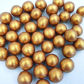 Бісквітні кульки в шоколаді золоті — 50 г (фасування)