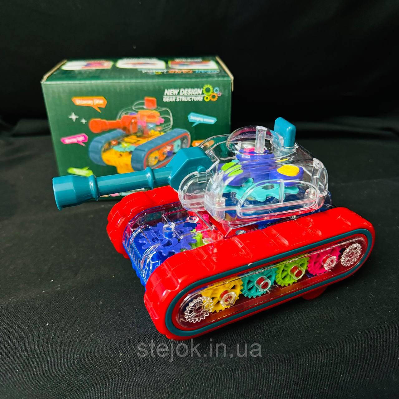 Танк з підсвіткою і музикальними єфектами , червоний, фото 1