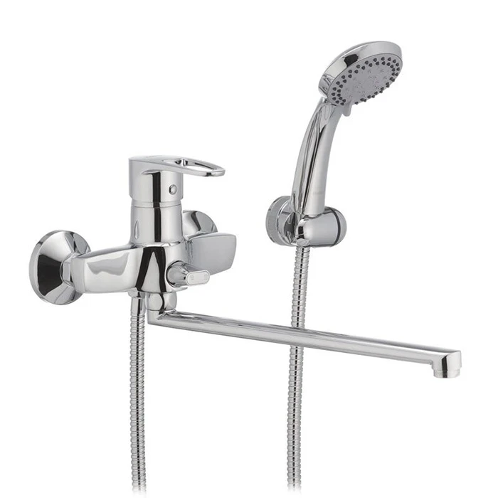 Змішувач для ванни та раковини з лійкою для душу Haiba Germes Chr-006 Euro, фото 1