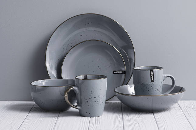 Сервіз Ardesto Bagheria 26 предметів сірий Grey, фото 1