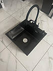 Мийка Lidz 5050 см чорна та змішувач Lidz 020F3 гнучкий з під'єднанням до фільтра води., фото 5