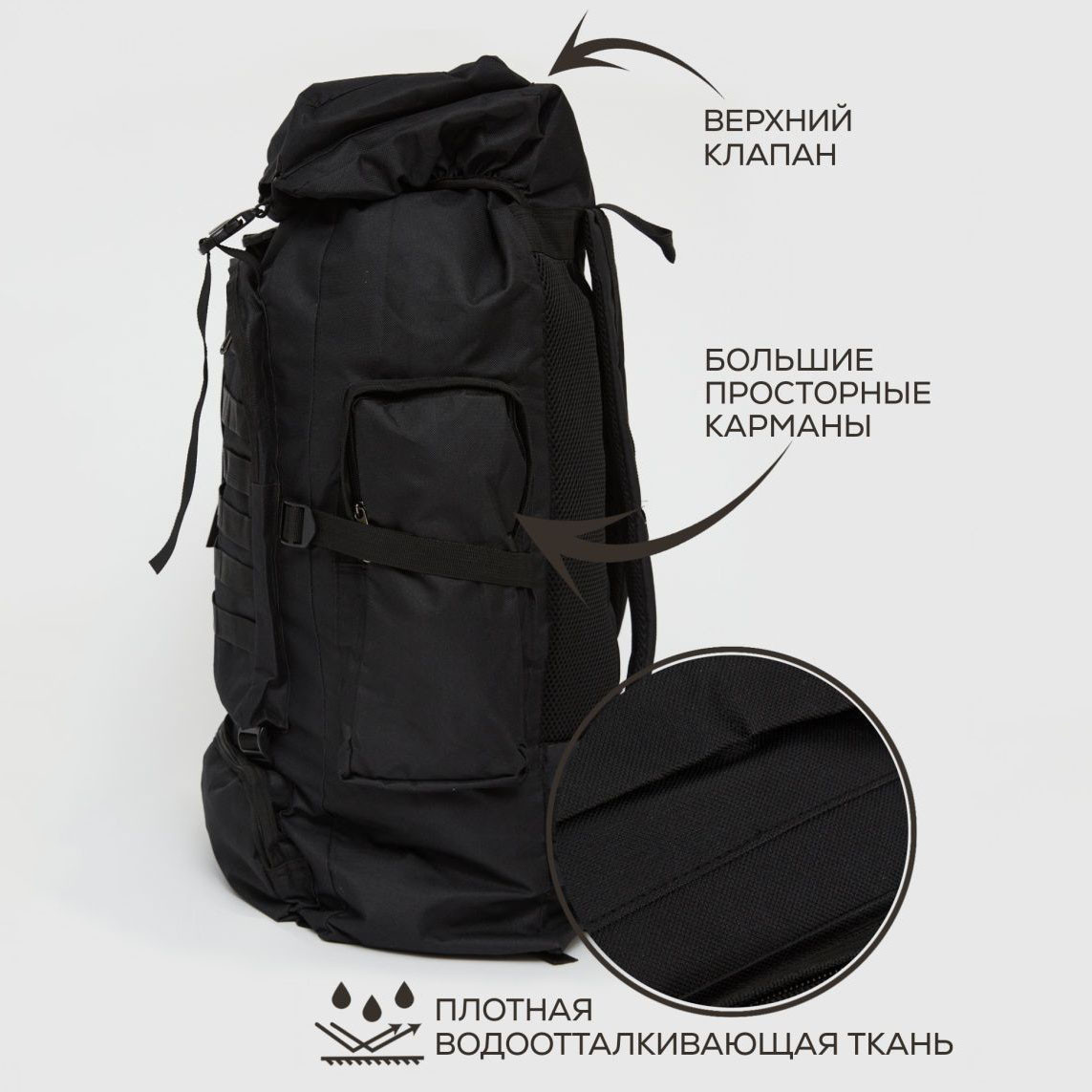 Військовий штурмовий похідний рюкзак, Армійський рюкзак складаний Бойовий штурмовий DC-48, фото 1