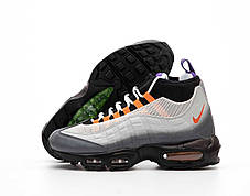 Зимові Чоловічі Кросівки Nike Air Max 95 Sneakerboot Grey Black / Найк Аїр Макс 95 Снікербут Сірі з Чорним, фото 3