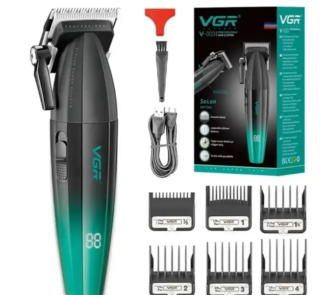 Машинка для стриження волосся VGR V-003 тример для волосся, бороди та вусів